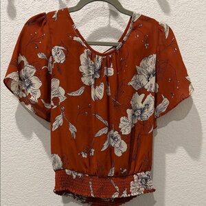 Sienna Sky Floral Rust Women's Top